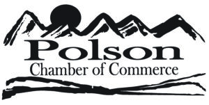 Polson chamber of commerce logo.